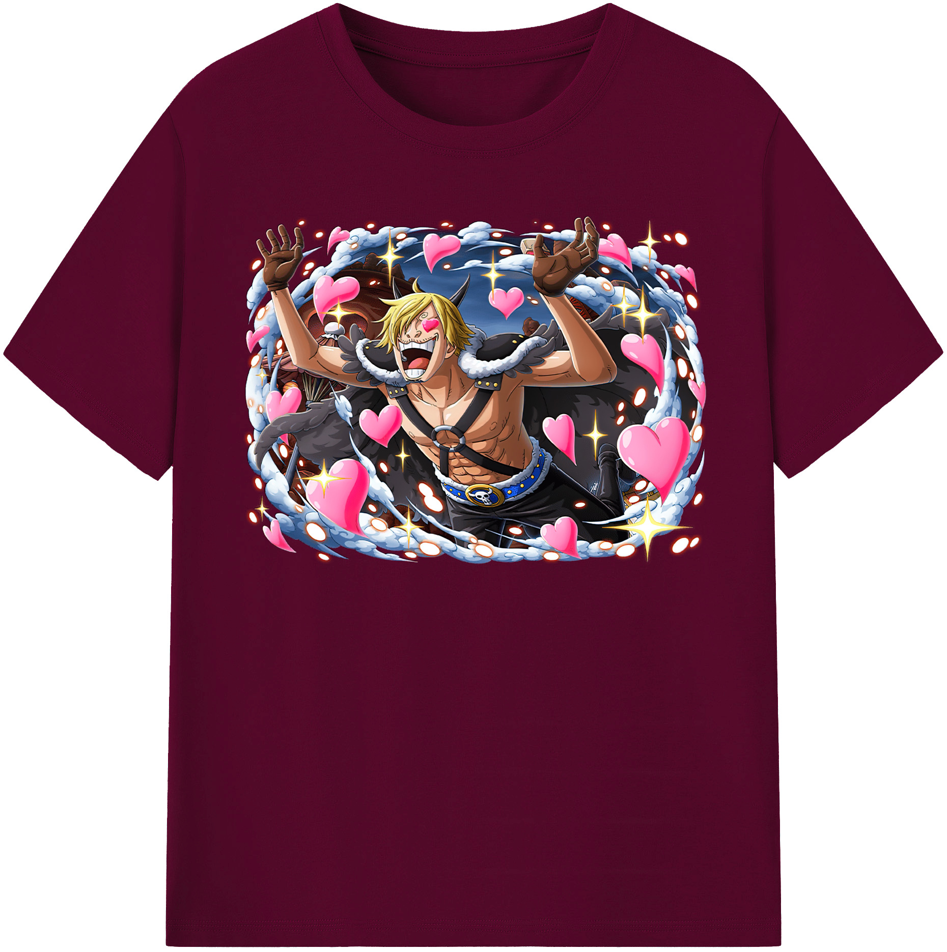 （画像用） ワンピース サンジ ONE PIECE Sanji レディースカジュアルプリントTシャツ（綿100％）